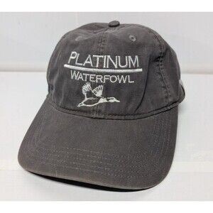 Carhartt Platinum Waterfowl Adjustable Hook Loop Gray Canvas Hat Cap